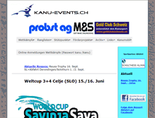 Tablet Screenshot of kanu-events.ch